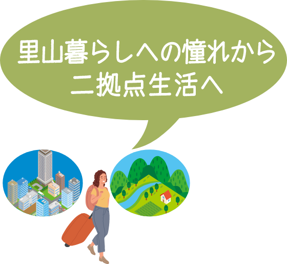 里山暮らしへの憧れから二拠点生活へ