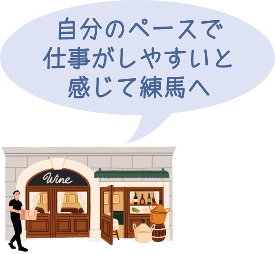 自分のペースで仕事がしやすいと感じて練馬へ