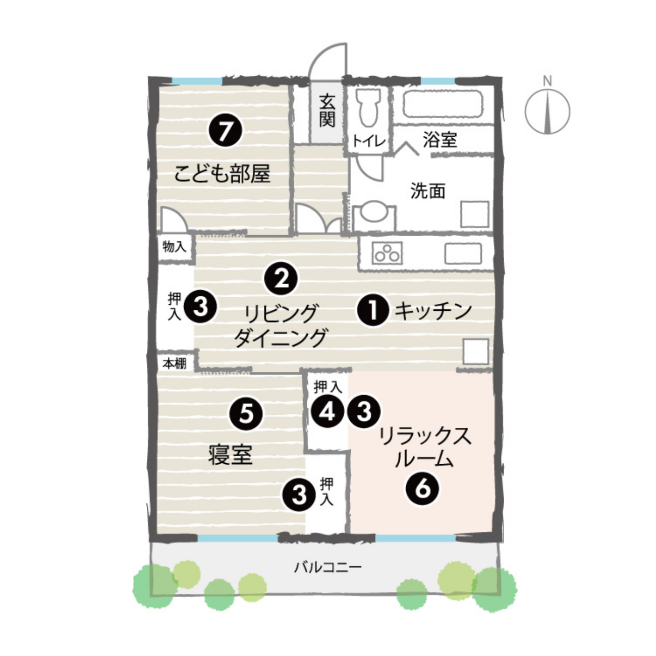 実例01間取り