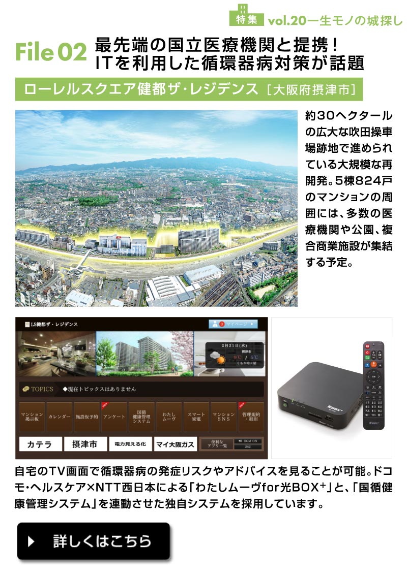 一生モノの城探し 「健康をサポートしてくれるマンション」