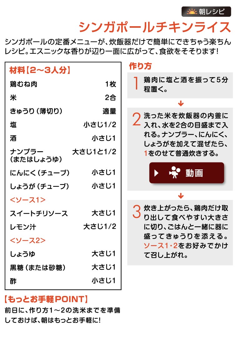 カンタンだから食べたい！ 朝＆夜ゴハンレシピ