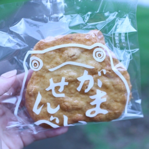 【ご当地お菓子】愛らしいガマガエルに思わず笑みがこぼれる、茨城・つくばの「がませんべい」