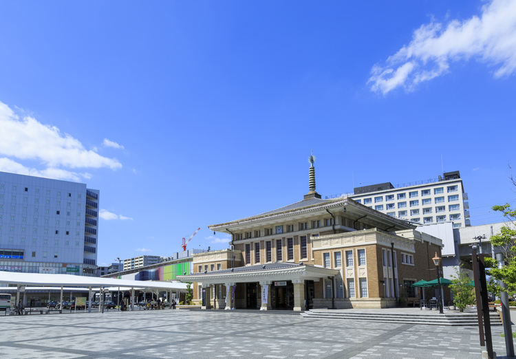 奈良駅前風景・旧駅舎