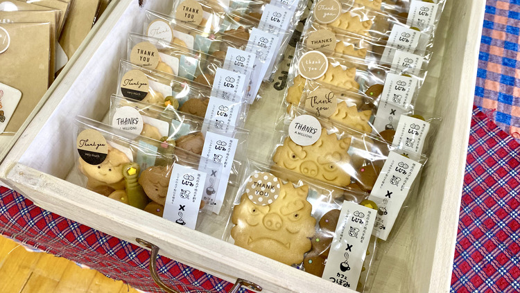 松江清心養護学校の生徒と松江北高生のプロジェクトがコラボしたイベント。会場ではクッキーも販売