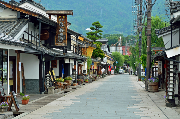 上田市の北国街道・柳町