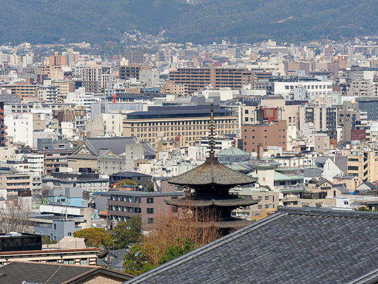 京都の市街地の風景