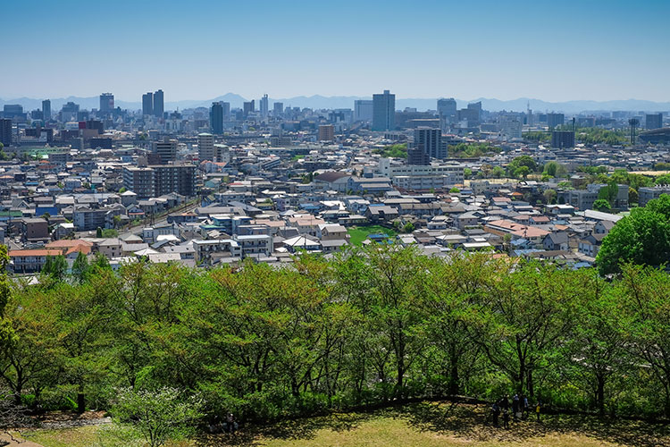 岡山市街地の様子