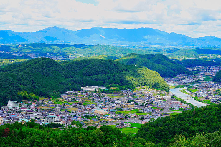 津山市街地の様子