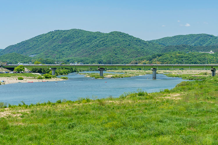 高梁川の総社大橋