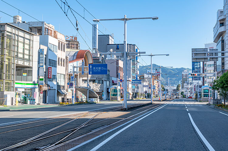 高知市の街並み