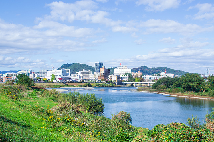 自然豊かなロケーションの福島市