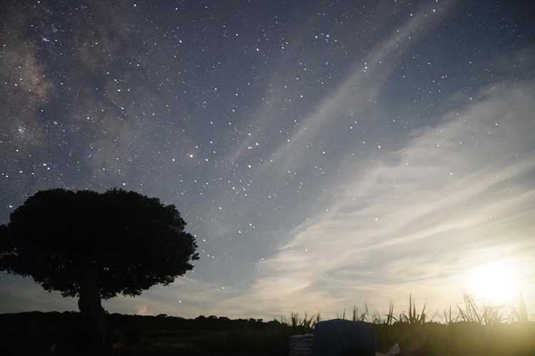 満天の星空は息をのむ美しさ