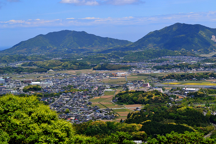 宗像市の許斐山からの風景
