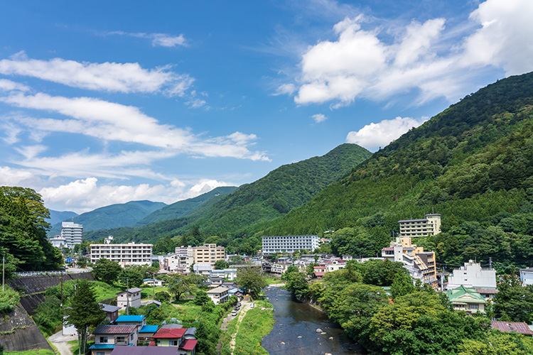 塩原温泉の風景