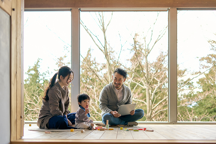 自然豊かな環境で家族の時間を持てる
