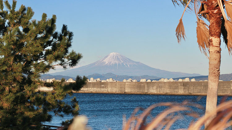 地元民が誇る「富士山ビュー」。見る場所や季節、アングルによって多彩な姿を楽しむことができる