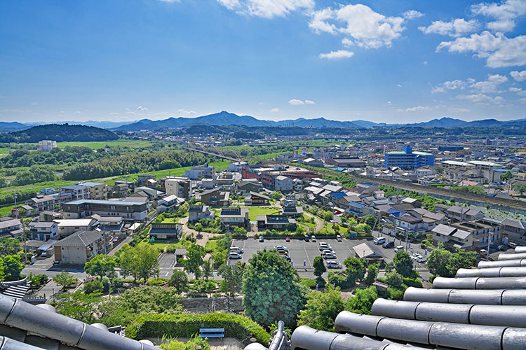 福知山城から見た福知山市の風景